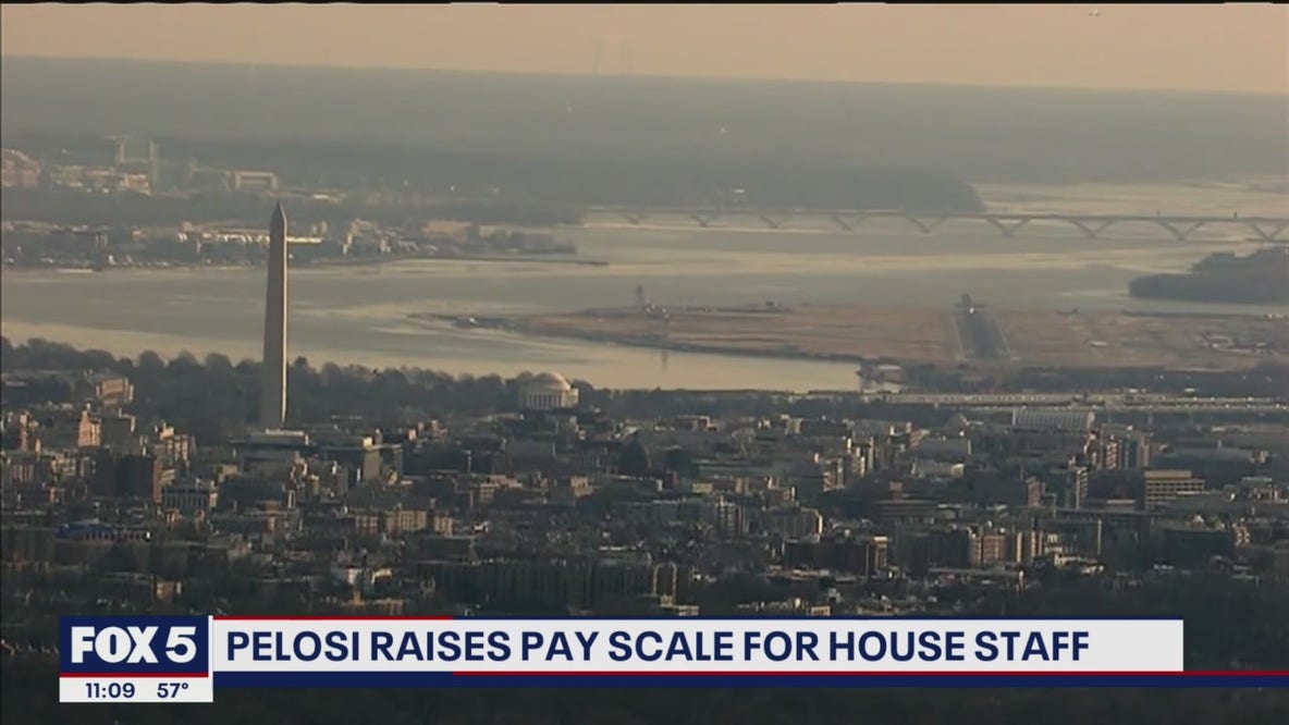 House Speaker Nancy Pelosi announces a $45,000 minimum salary for House staff